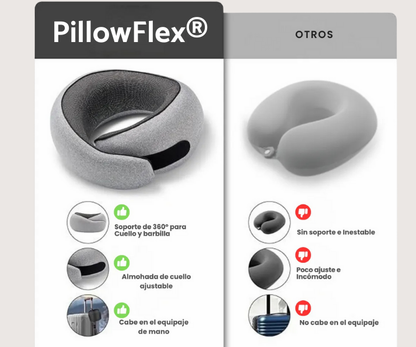 PillowFlex - Almohada de viaje Memory Foam Calidad Premium